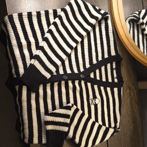 Striped Black and White Cardigan